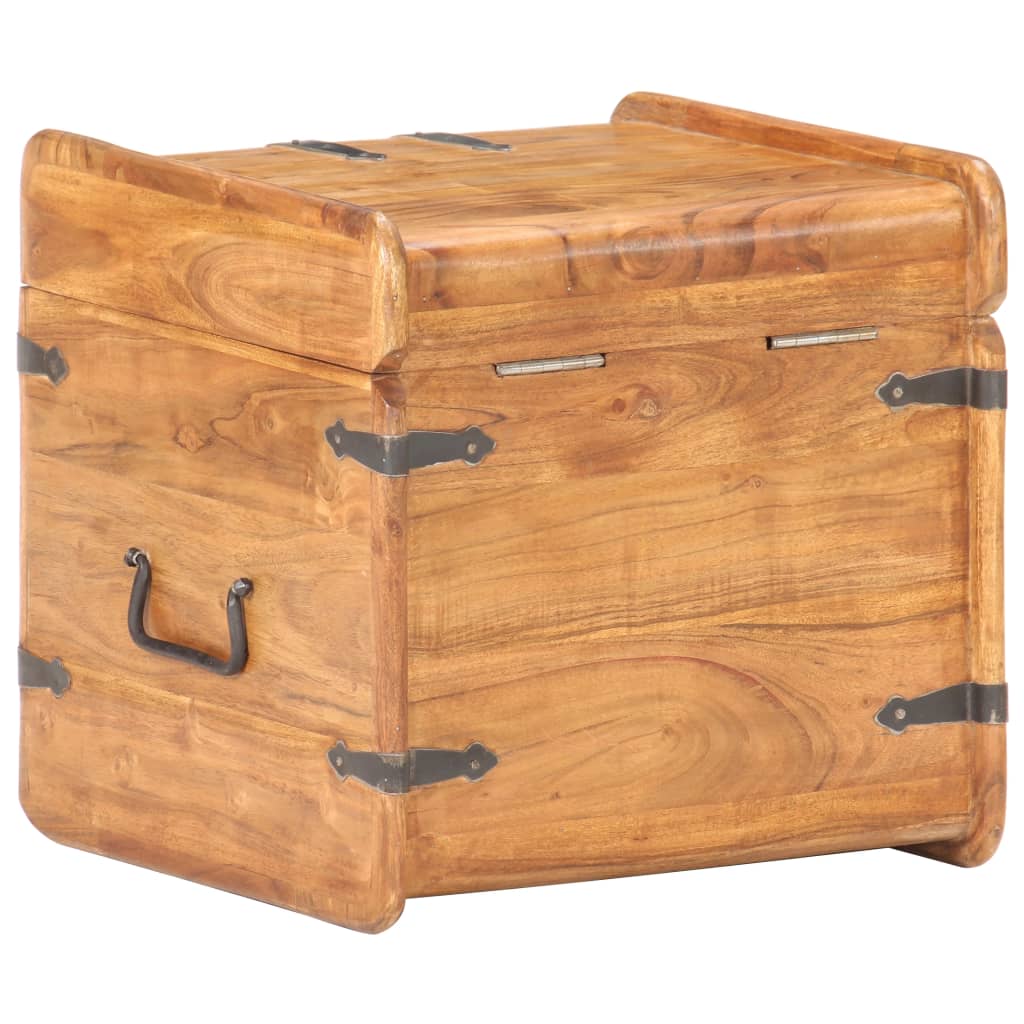 Baule 40x40x40 cm in Legno Massello di Acacia - homemem39