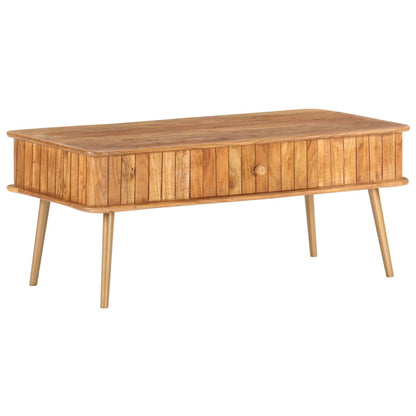 Tavolino da Salotto 100x50x40 cm in Legno Massello di Acacia | homemem39
