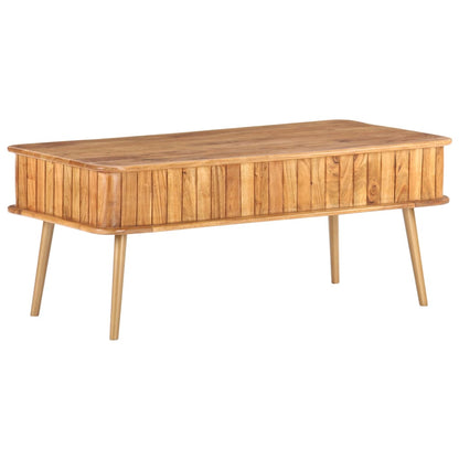 Tavolino da Salotto 100x50x40 cm in Legno Massello di Acacia | homemem39