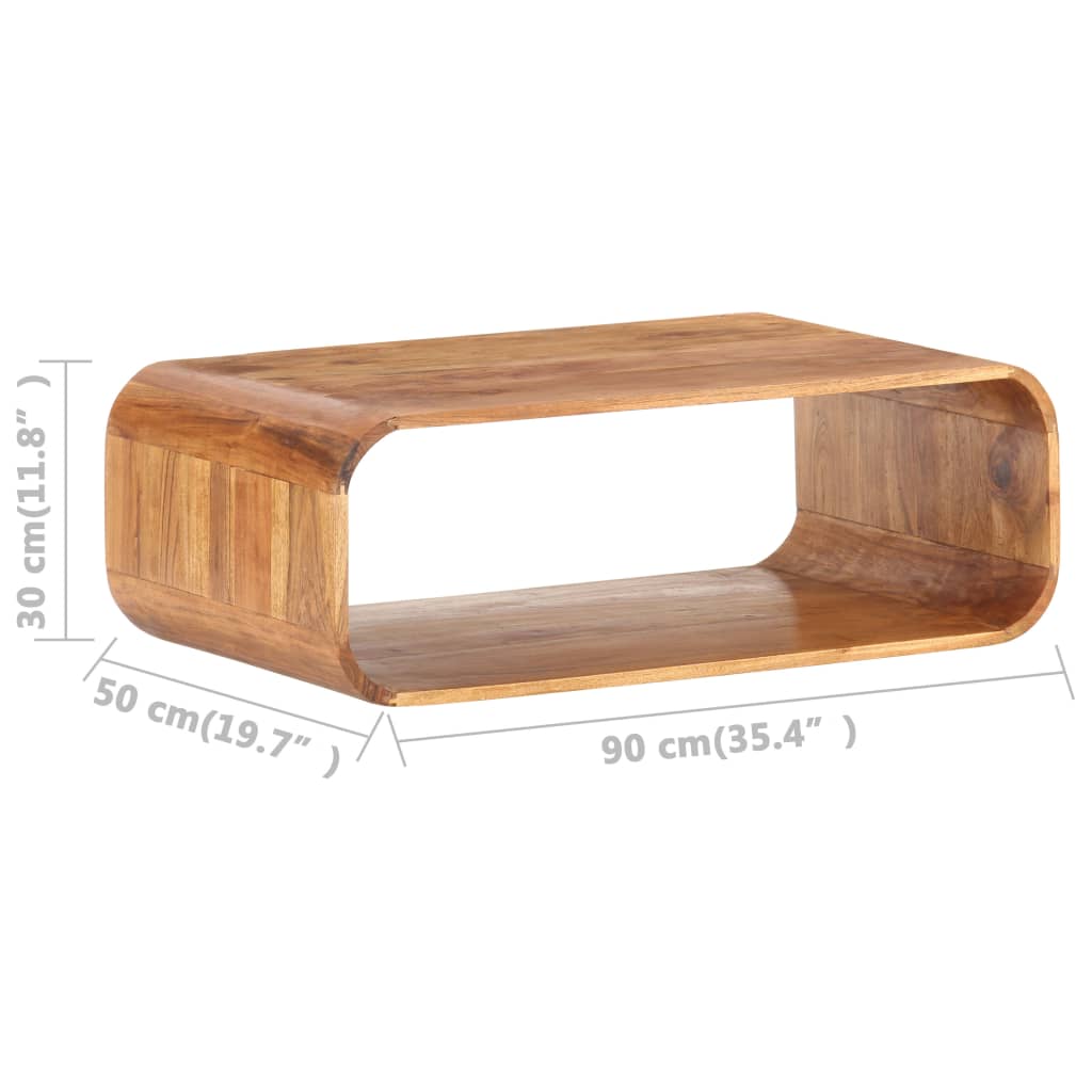 Tavolino da Salotto 90x50x30 cm in Legno Massello d'Acacia | homemem39