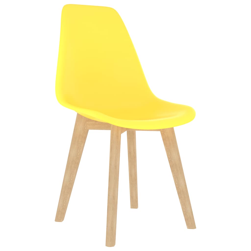 Sedie da Pranzo 6 pz Gialle in Plastica | homemem39
