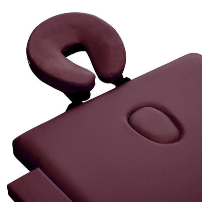 Lettino da Massaggio a 3 Sezioni in Alluminio Viola Vino | homemem39