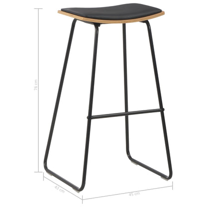 Sgabelli da Bar 4 pz Neri in Similpelle | homemem39