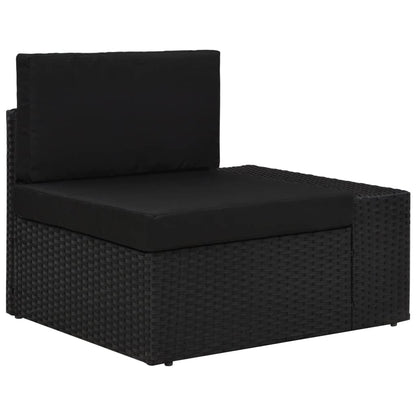 Set Divani da Giardino 5 pz in Polyrattan Nero | homemem39
