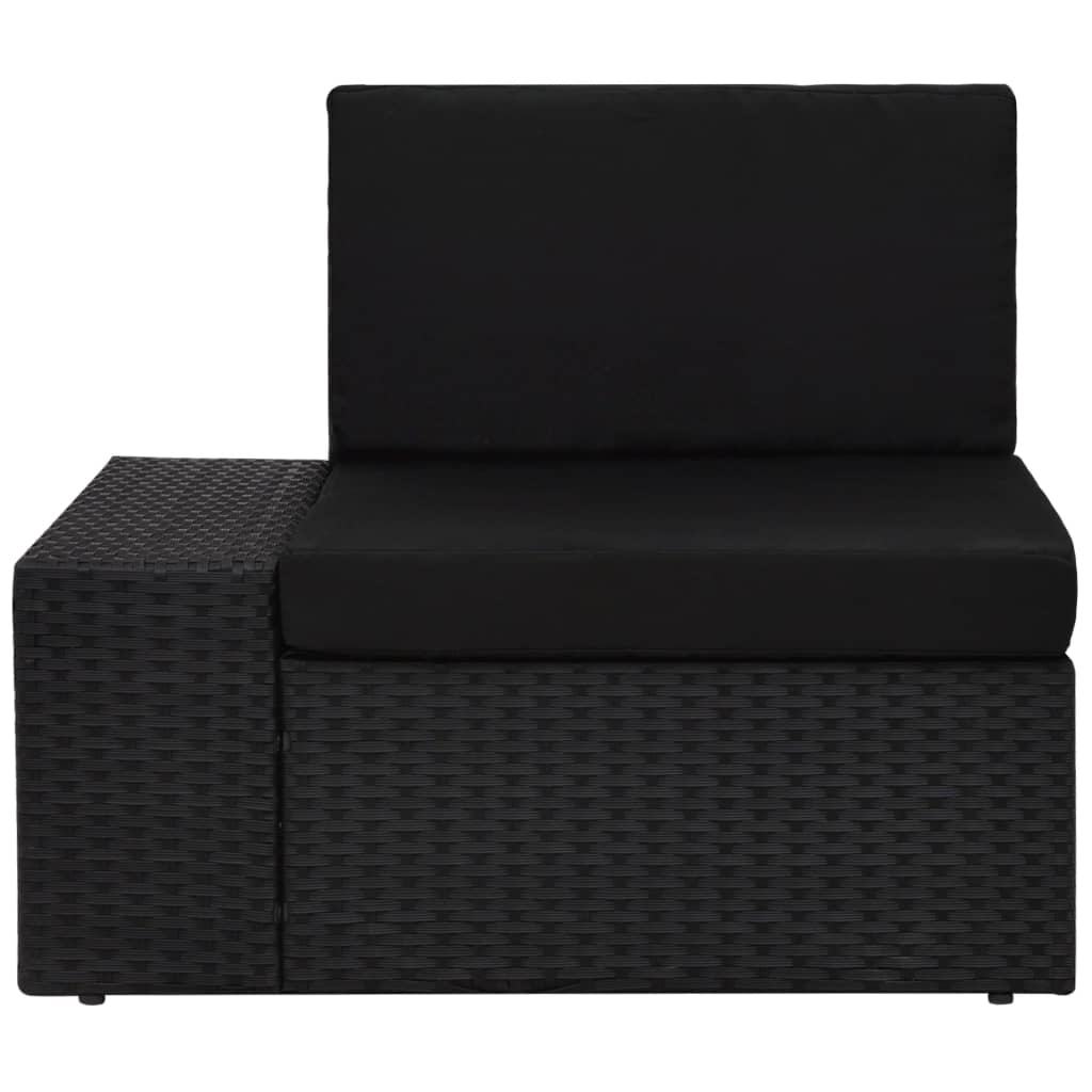 Set Divani da Giardino 5 pz in Polyrattan Nero | homemem39