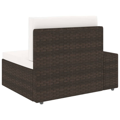 Set Divani da Giardino 5 pz in Polyrattan Marrone