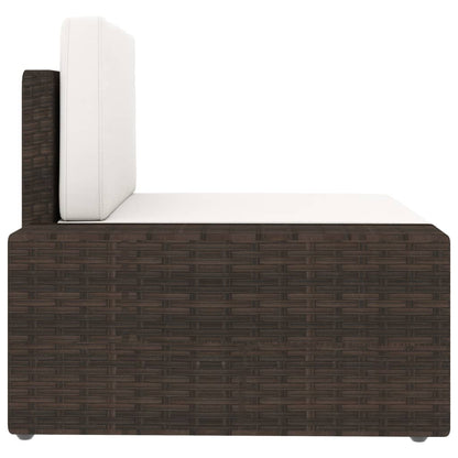 Set Divani da Giardino 5 pz in Polyrattan Marrone