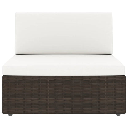 Set Divani da Giardino 8 pz in Polyrattan Marrone