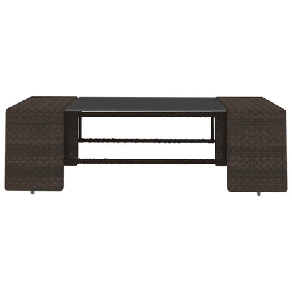 Set Divani da Giardino 8 pz in Polyrattan Marrone