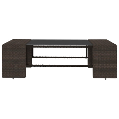 Set Divani da Giardino 10 pz in Polyrattan Marrone