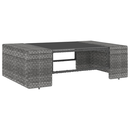 Set Divani da Giardino 10 pz in Polyrattan Grigio