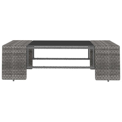 Set Divani da Giardino 10 pz in Polyrattan Grigio