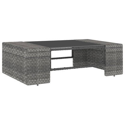 Set Divani da Giardino 9 pz in Polyrattan Grigio