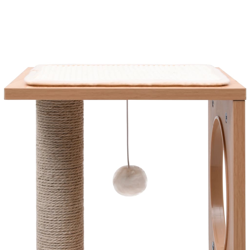 Albero per Gatti con Tappeto Tiragraffi in Sisal 60 cm | homemem39