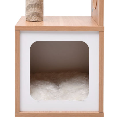 Albero per Gatti con Tappeto Tiragraffi in Sisal 60 cm | homemem39