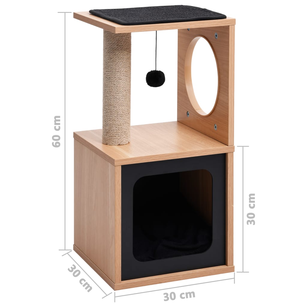 Albero per Gatti con Tappeto Tiragraffi in Sisal 60 cm - homemem39