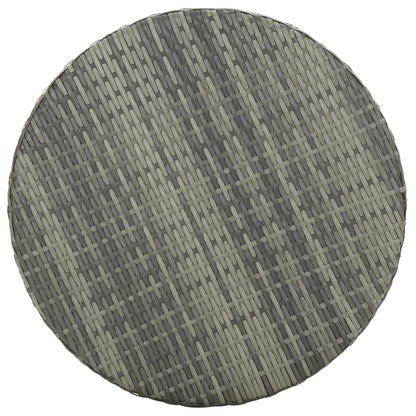 Tavolo da Giardino Grigio 60,5x106 cm in Polyrattan | homemem39
