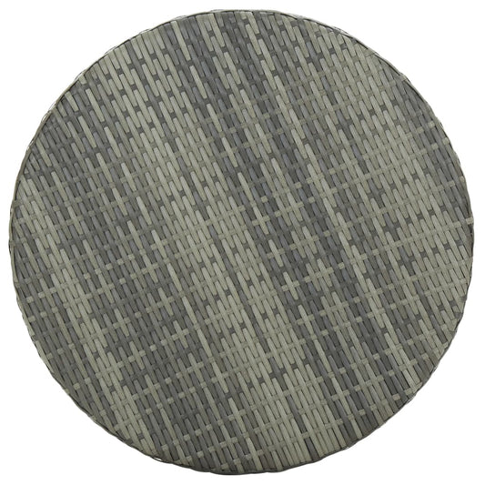 Tavolo da Giardino Grigio 60,5x106 cm in Polyrattan | homemem39