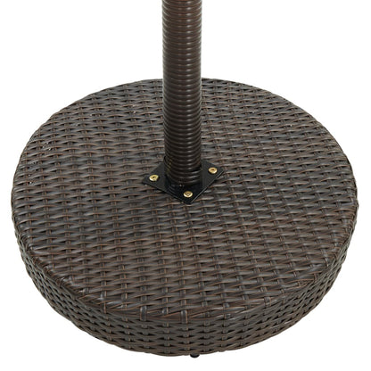 Tavolo da Giardino Marrone 75,5x106 cm in Polyrattan | homemem39