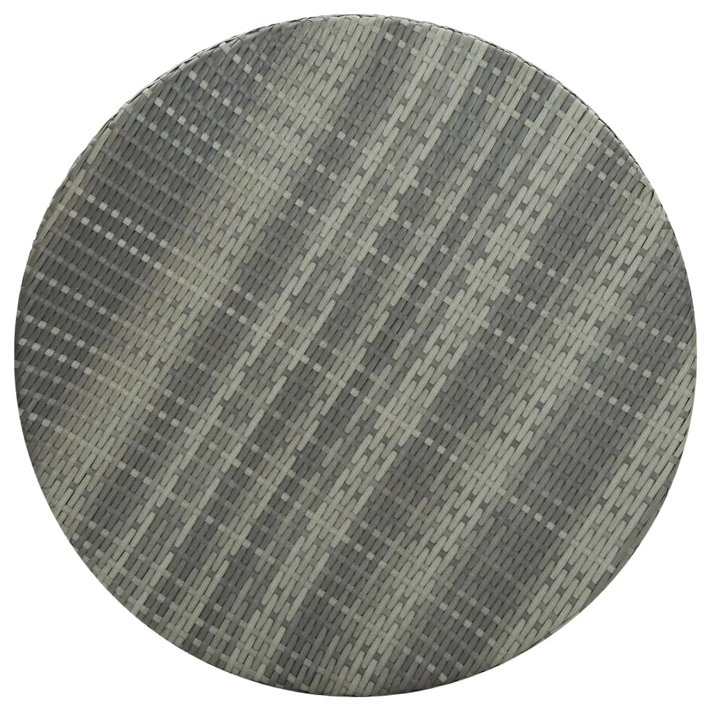Tavolo da Giardino Grigio 75,5x106 cm in Polyrattan | homemem39