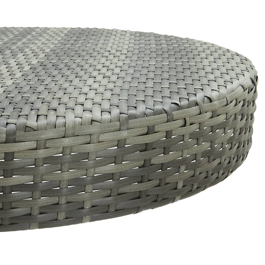Tavolo da Giardino Grigio 75,5x106 cm in Polyrattan | homemem39