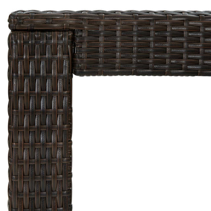 Brown Garden Bar Table 100x60.5x110.5 cm Polyrattan