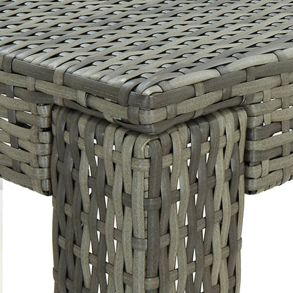 Tavolo da Bar da Giardino Grigio 100x60,5x110,5 cm Polyrattan | homemem39