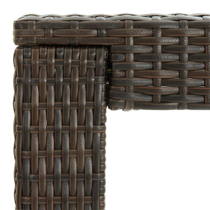 Tavolo Bar da Giardino Marrone 140,5x60,5x110,5 cm Polyrattan - homemem39