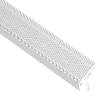 Profili a L per Gradini 15 pz in Alluminio 90 cm Argento