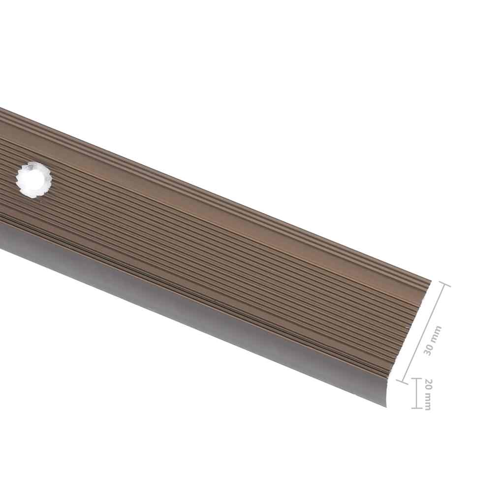 Profili a L per Gradini 15 pz in Alluminio 90 cm Marrone | homemem39