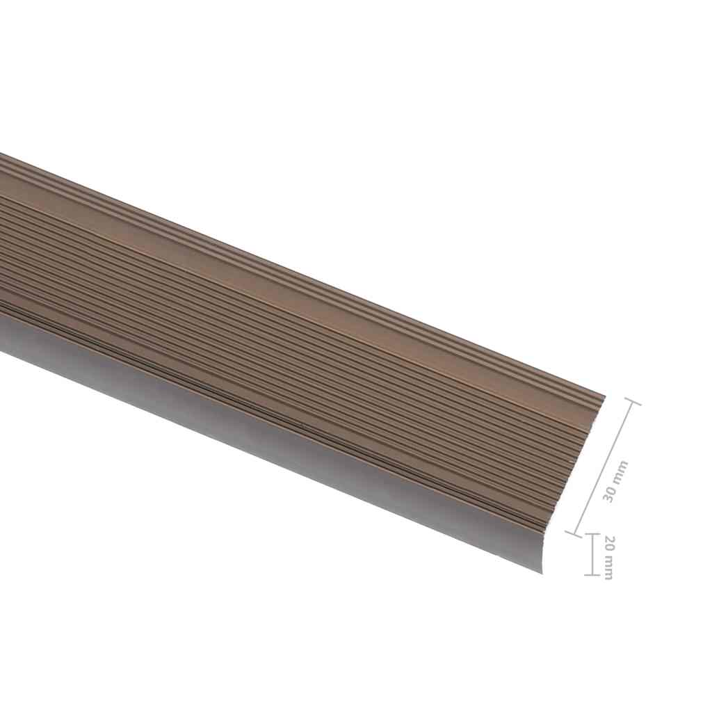Profili a L per Gradini 15 pz in Alluminio 90 cm Marrone | homemem39
