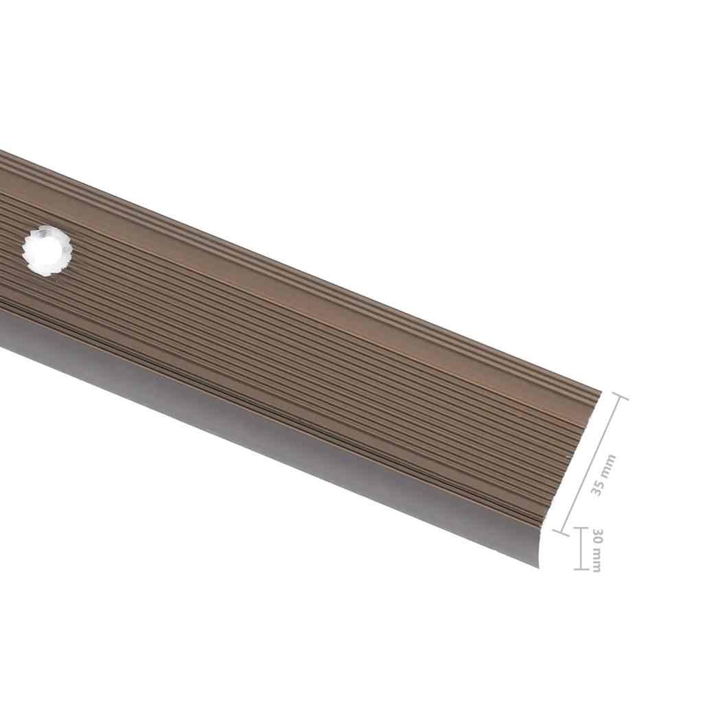 Profili a L per Gradini 5 pz in Alluminio 90 cm Marrone | homemem39
