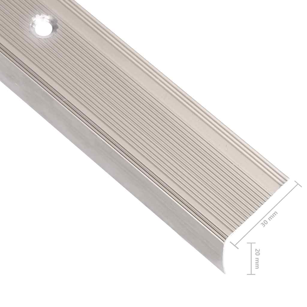 Profili a L per Gradini 5 pz in Alluminio 90 cm Champagne