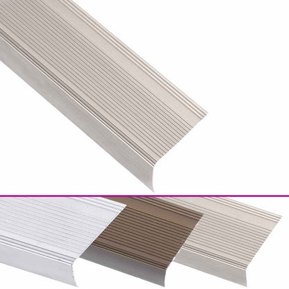 Profili a L per Gradini 5 pz in Alluminio 90 cm Champagne | homemem39