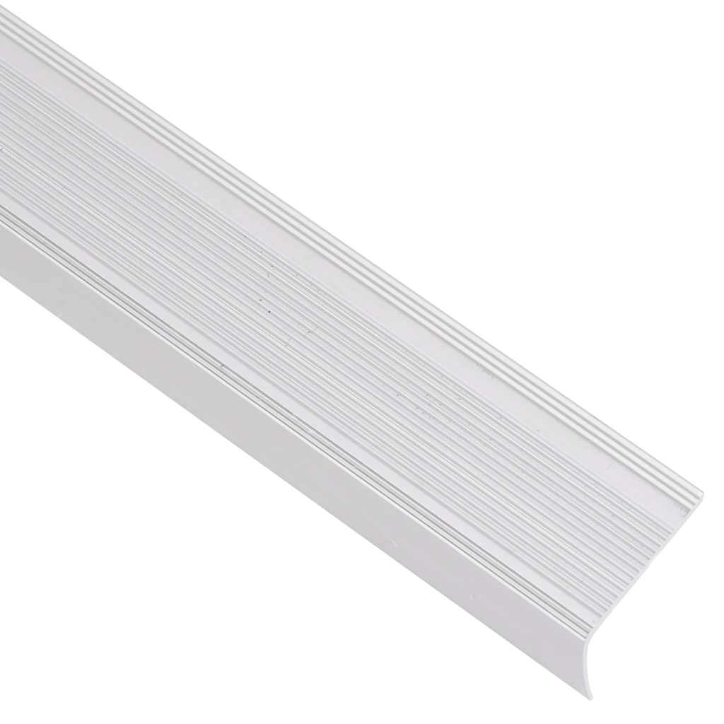 Profili a L per Gradini 5 pz in Alluminio 100 cm Argento | homemem39