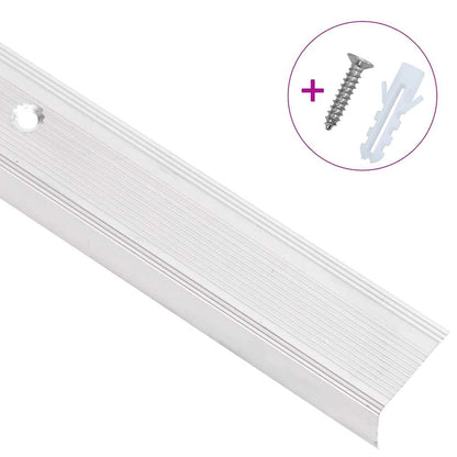 Profili a L per Gradini 5 pz in Alluminio 100 cm Argento | homemem39