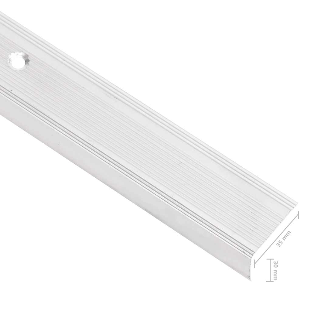 Profili a L per Gradini 5 pz in Alluminio 100 cm Argento | homemem39
