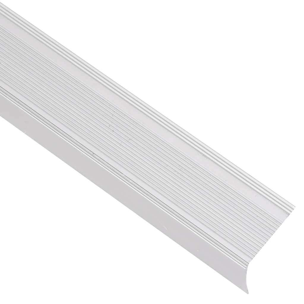 Profili a L per Gradini 5 pz in Alluminio 100 cm Argento | homemem39