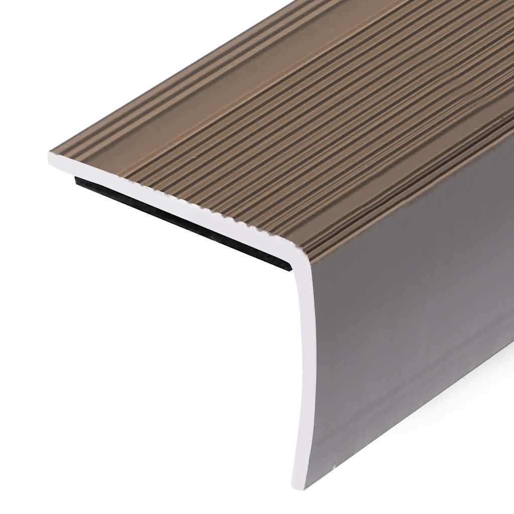 Profili a L per Gradini 15 pz in Alluminio 100 cm Marrone | homemem39