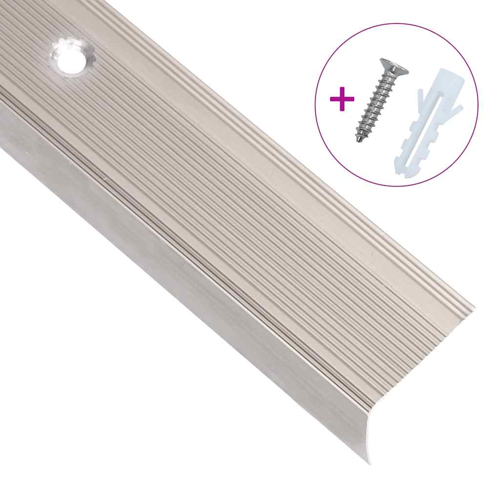 Profili a L per Gradini 15 pz in Alluminio 100 cm Champagne | homemem39