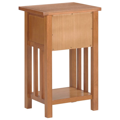 Tavolino Portariviste con Cassetto 35x27x55 cm Legno di Rovere | homemem39
