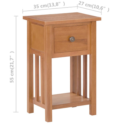Tavolino Portariviste con Cassetto 35x27x55 cm Legno di Rovere | homemem39