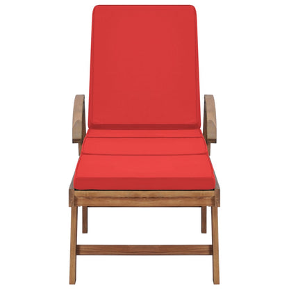 Lettini Prendisole con Cuscini 2 pz in Legno di Teak Rosso - homemem39