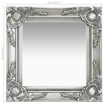 Specchio da Parete 40x40 cm Argento - homemem39