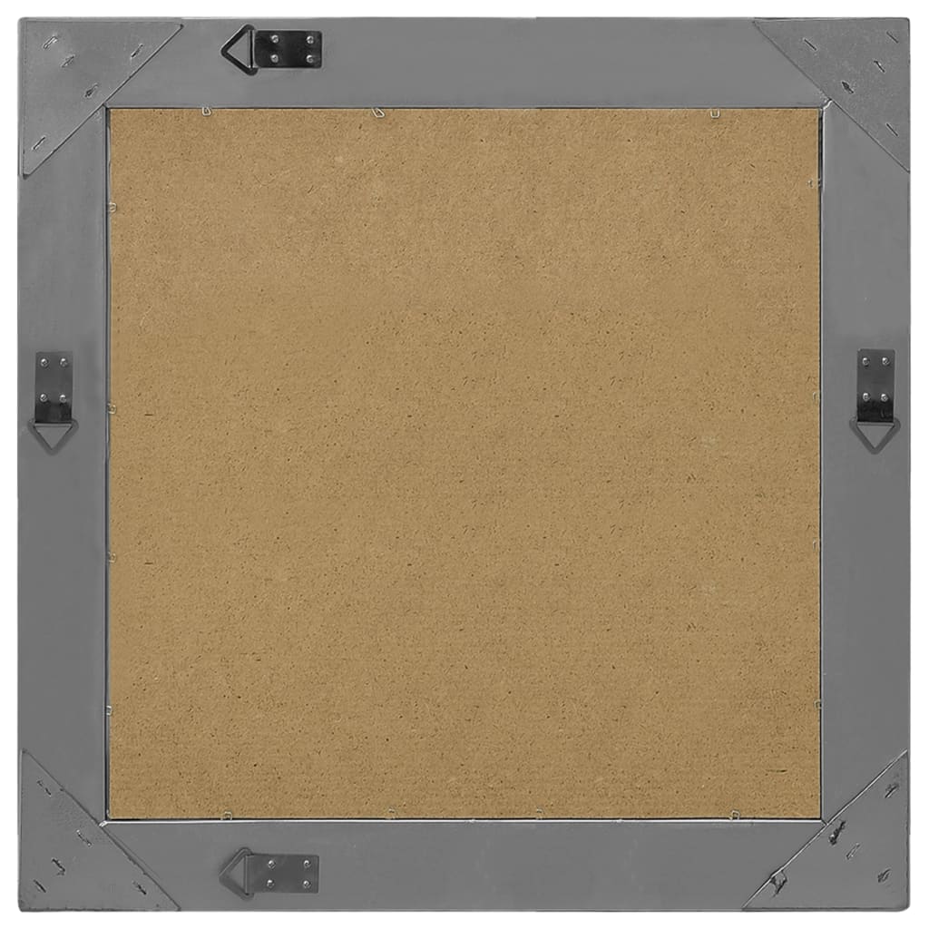 Specchio da Parete Stile Barocco 60x60 cm Nero - homemem39