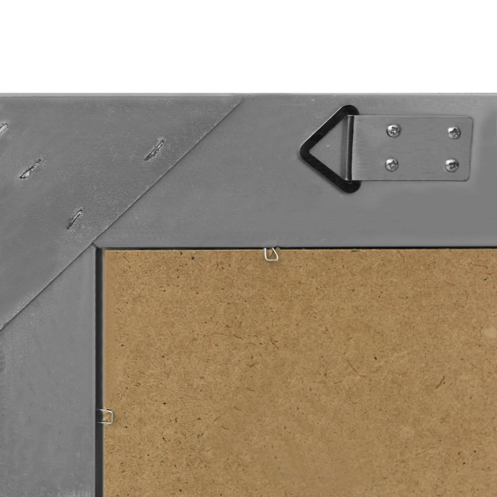 Specchio da Parete Stile Barocco 60x60 cm Nero - homemem39