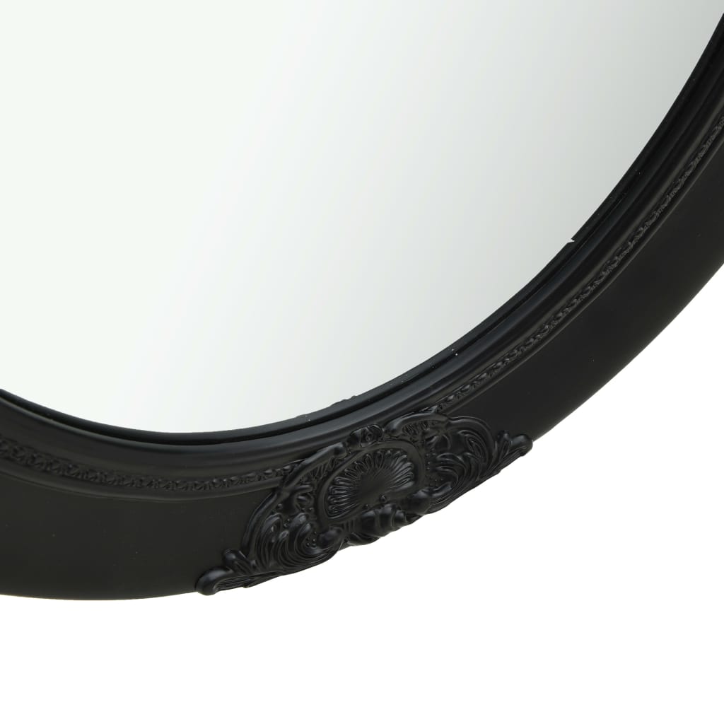 Specchio da Parete Stile Barocco 50x70 cm Nero | homemem39