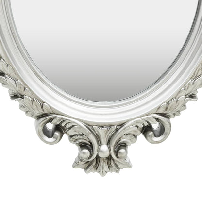 Specchio da Parete Stile Castello 56x76 cm Argento | homemem39