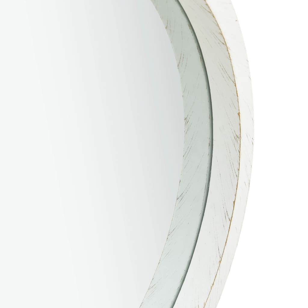 Specchio da Parete con Cinghia 50 cm Bianco | homemem39