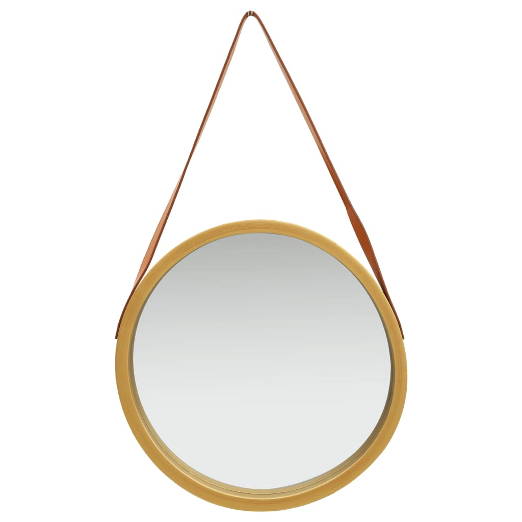 Specchio da Parete con Cinghia 50 cm Oro - homemem39